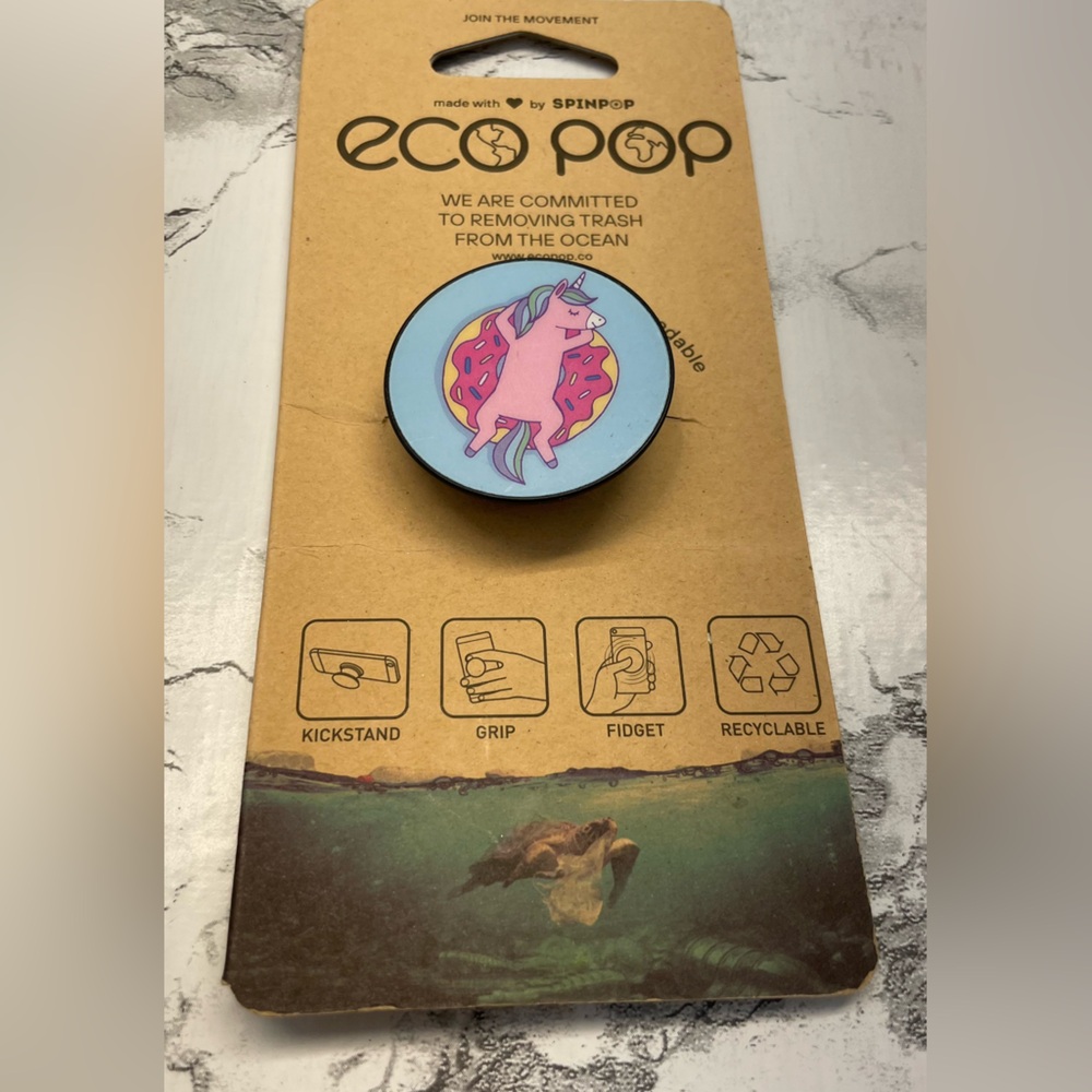 Eco Pop Pink and Blue Unicorn  Phone pop socket new